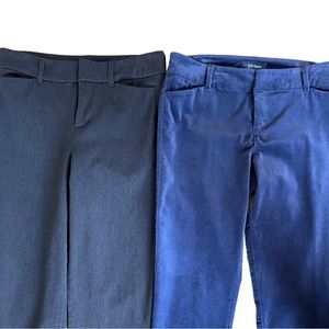 2/$25 Old Navy Pixie cropped pants gray & light navy blue brushed velvet Size 2